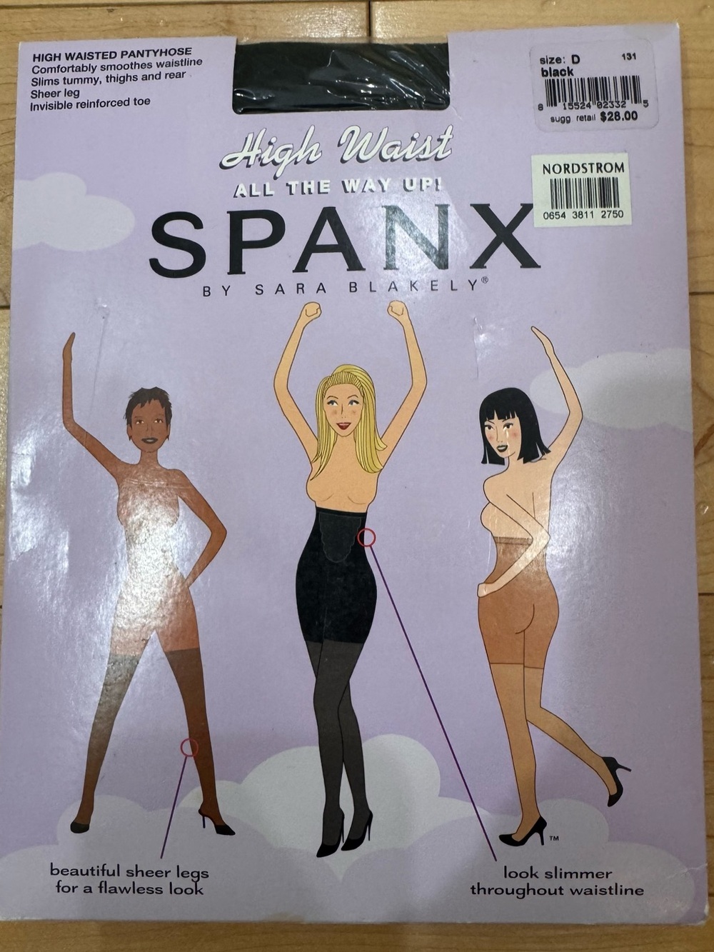 SPANX High Waist All the Way Up Pantyhose in Black